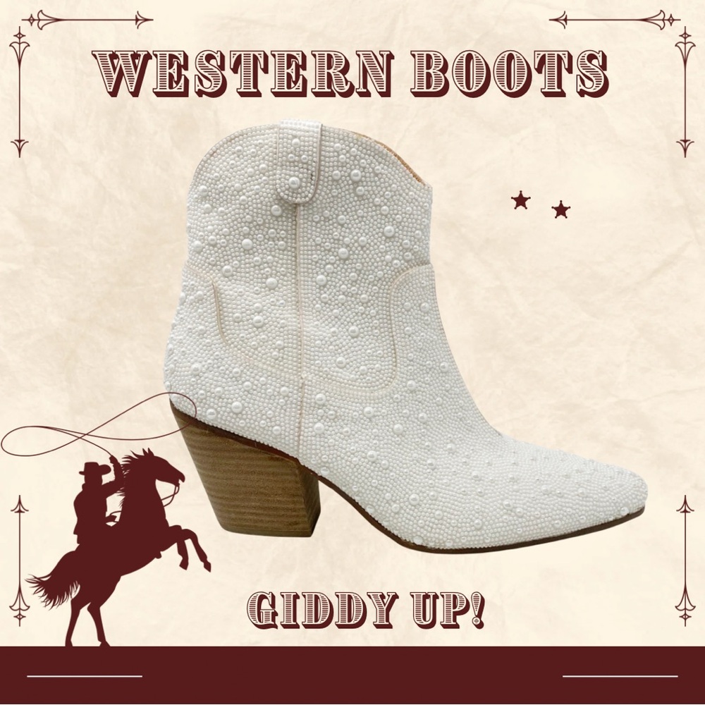 Cozzy Girl Women’s Pearl Cowboy Bootie